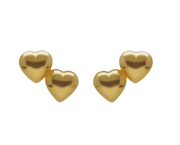 Brincos Duplo Corações Victória Cruz