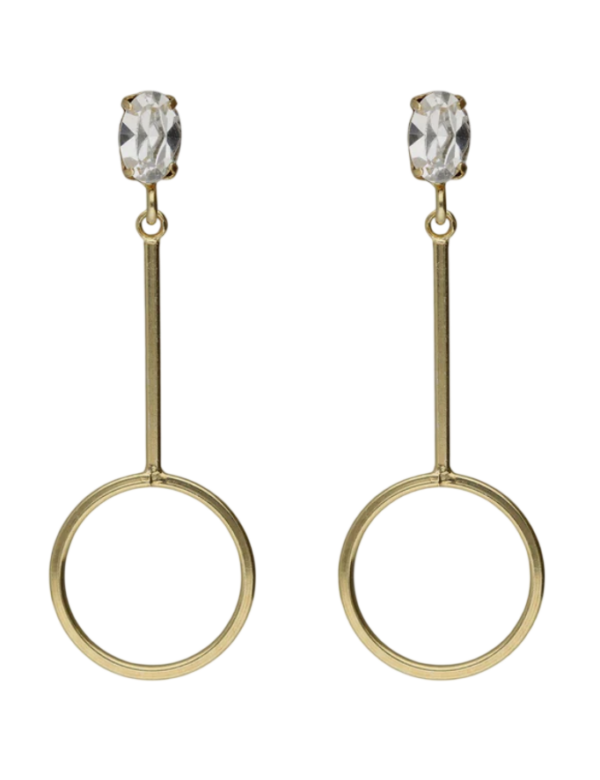 Brincos Pendente Cristal Prata Victória Cruz