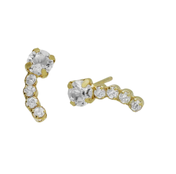 Brincos Trepador Prata Victória Cruz