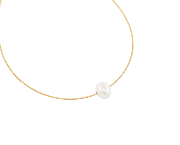 Colar Choker Pérola Prata