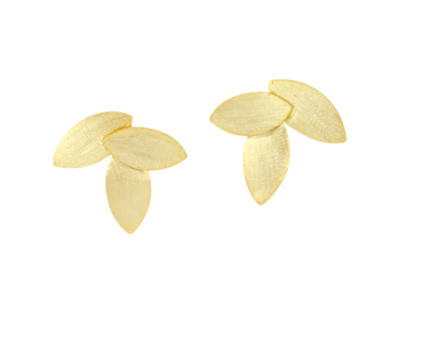 Brincos 3 Folhas Prata