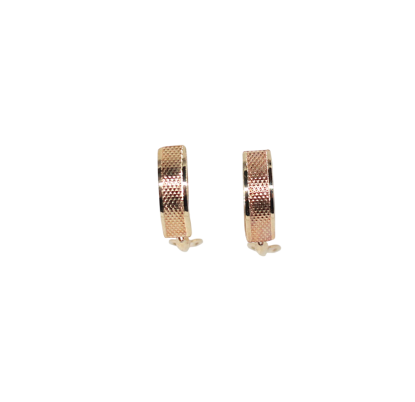 Brincos Aro Escarpe Ouro 9Kt