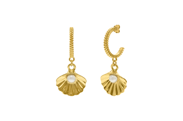 Brincos Seashell Pérolas Eugénio Campos