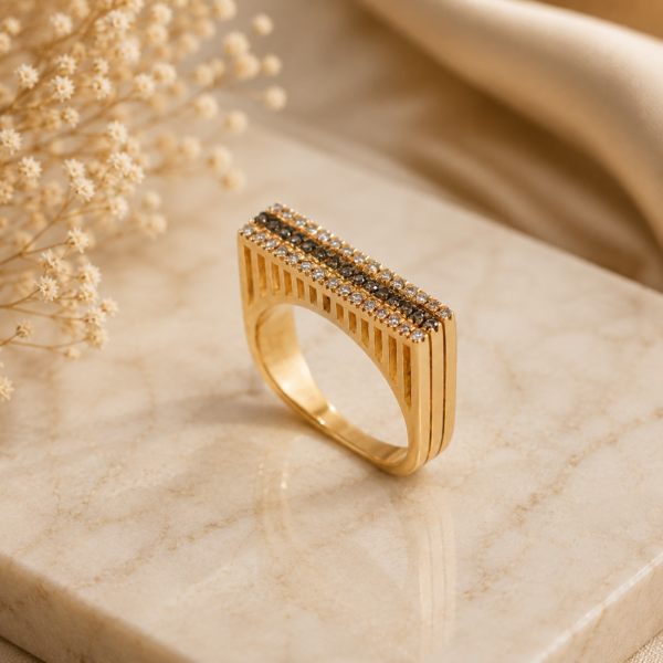 Anel Diamantes Ouro 19,2Kt