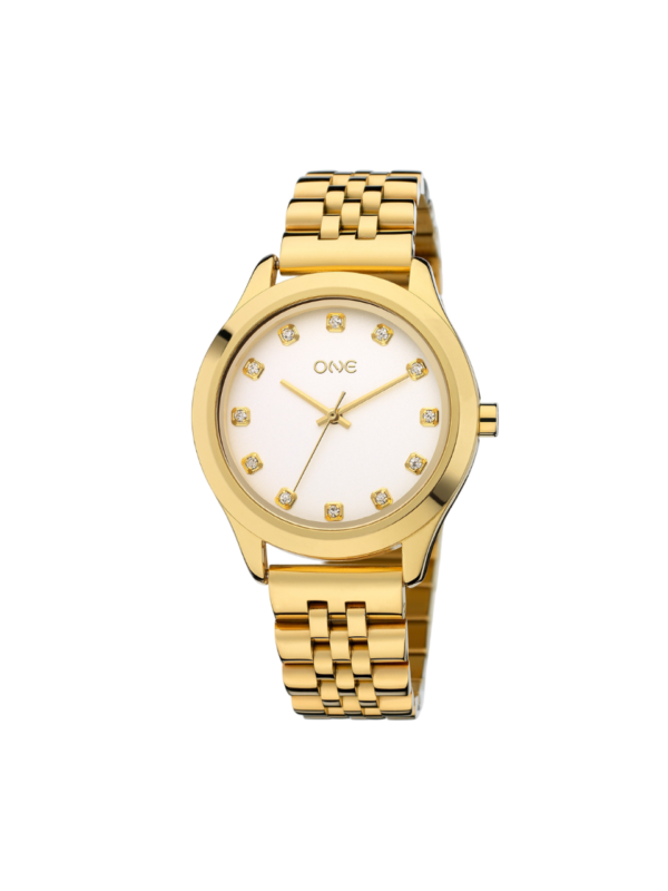 Relógio Aço Twin Gold One
