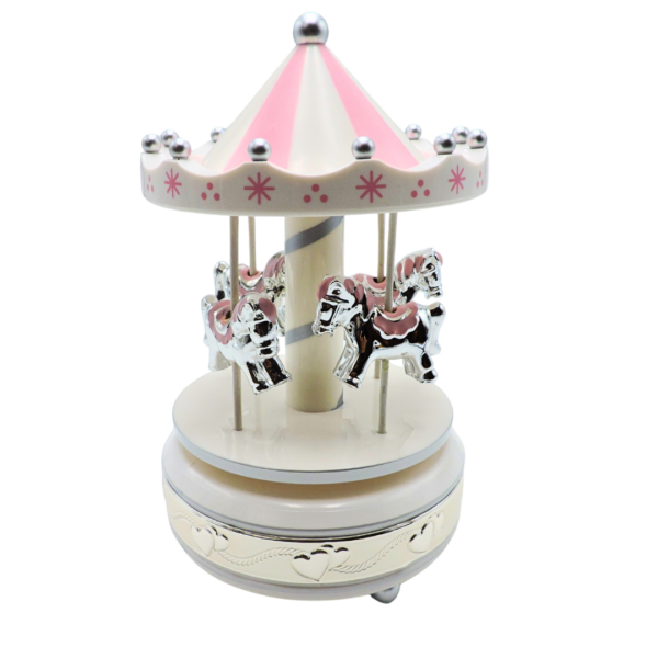 Carrossel Rosa Pvd Prateado