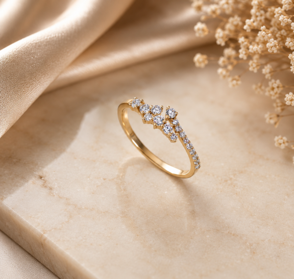 Anel Diamantes Ouro 19,2Kt