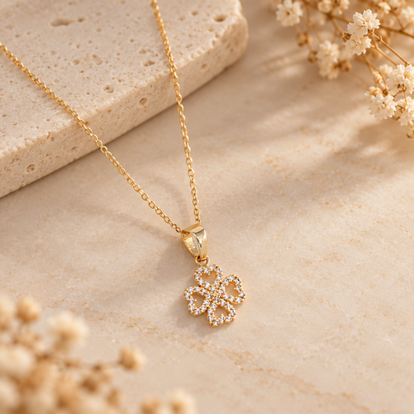 Colar Trevo Ouro 19,2Kt