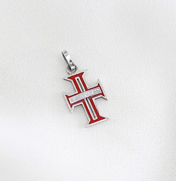 Cruz Esmalte Ouro Branco 19,2kt