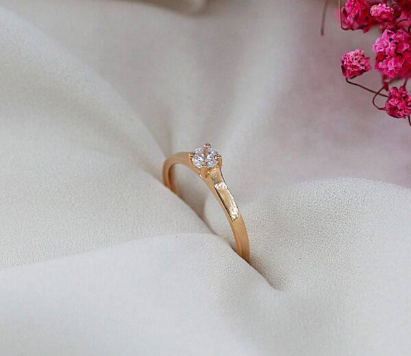 Anel Solitário Ouro 19,2kt