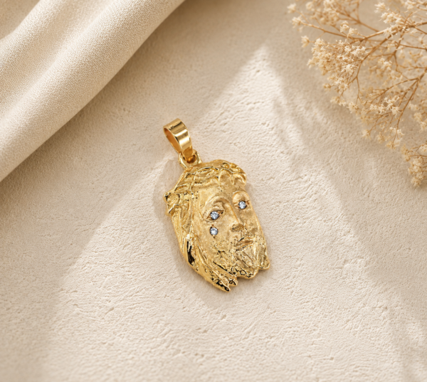 Medalha Cara de Cristo Ouro 19,2Kt