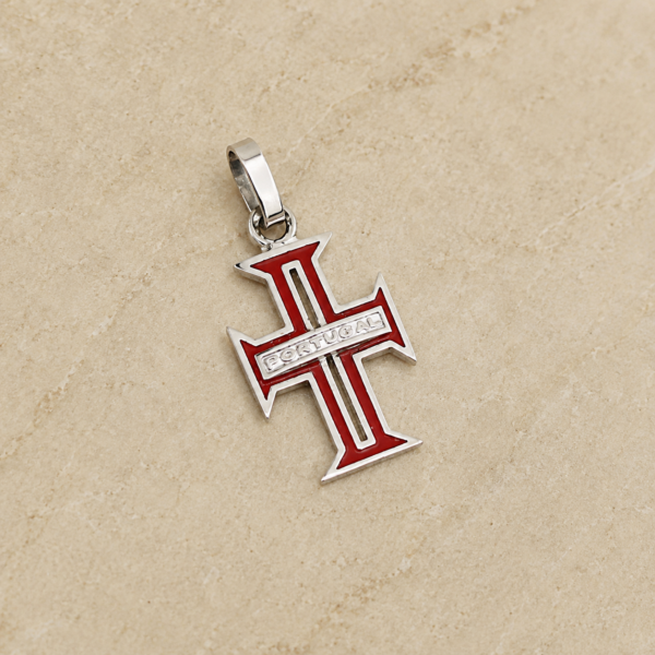 Cruz Esmalte Ouro Branco 19,2kt