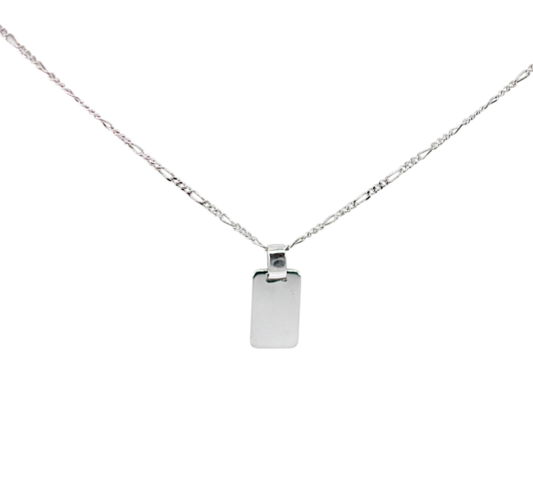 Colar Chapa Personalizável Prata