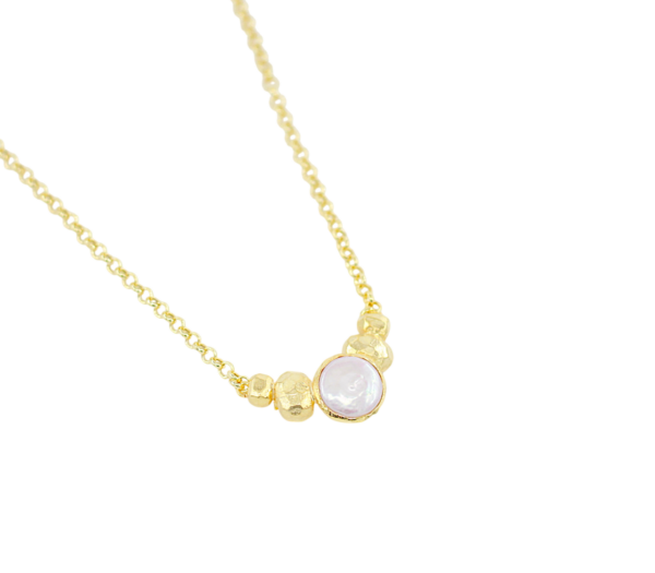 Colar Centro 1 Madrepérola Prata