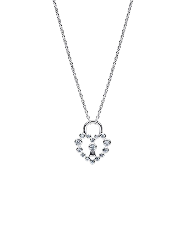 Colar Cadeado Coração Prata Pandora