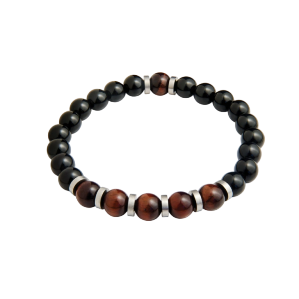 Pulseira Pedras Naturais Aço Hassu