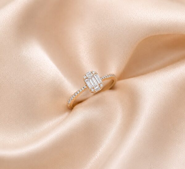 Anel Diamantes Ouro 19,2Kt