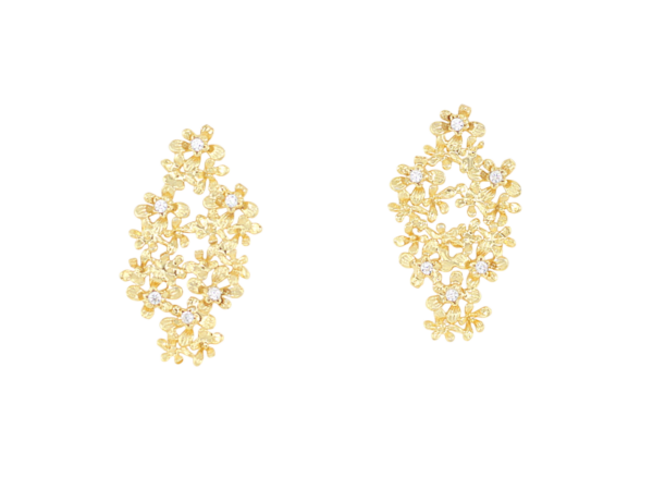 Brincos Flores Prata