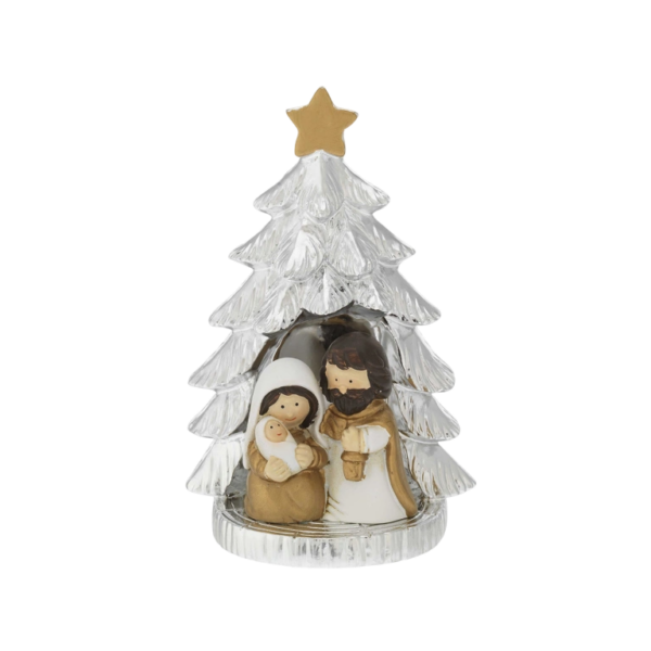 Presépio Árvore de Natal PVDPrateado