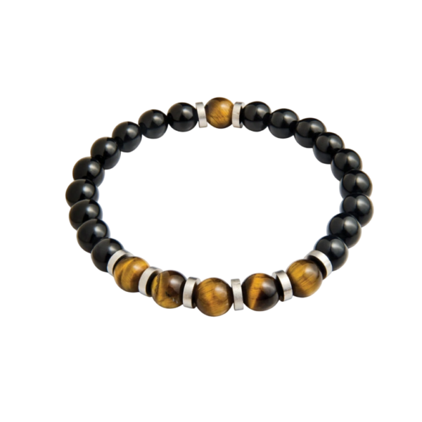Pulseira Pedras Naturais Aço Hassu