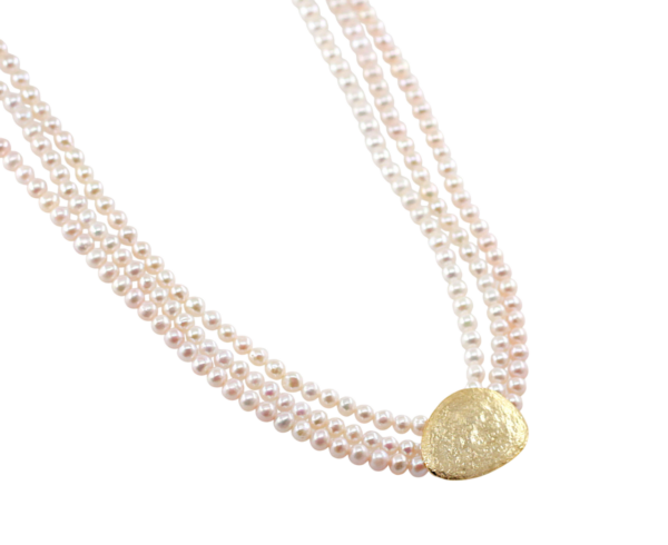 Colar Choker Pérolas Prata