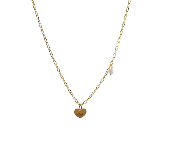 Colar Coração Avó Prata