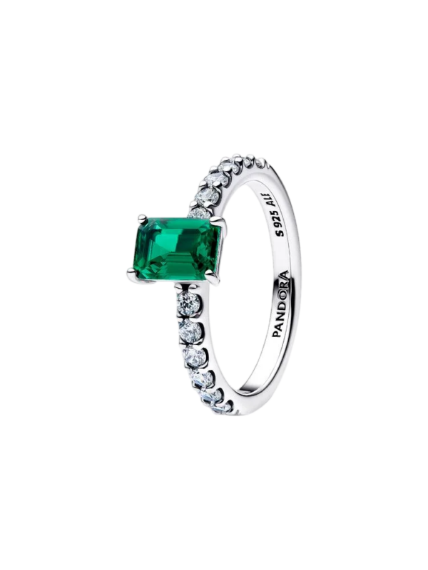 Anel Auréola Verde Cintilante Pandora