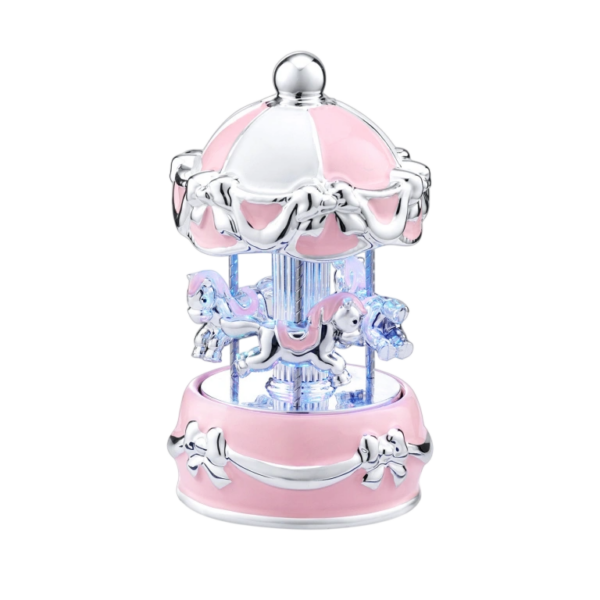 Carrossel Cavalinhos Rosa Bilaminado