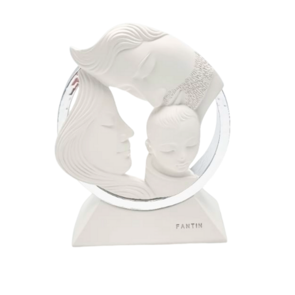 Sagrada Família Branca Prateado PVD