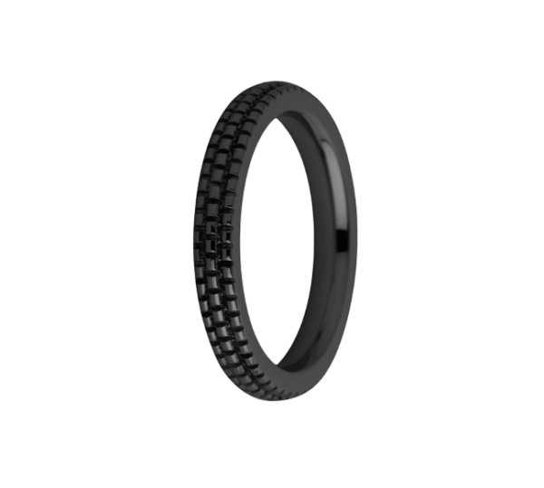 Anel Aço Negro Melano