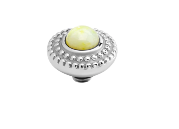 Pedra Twisted Bali Bulb Gem Aço Melano