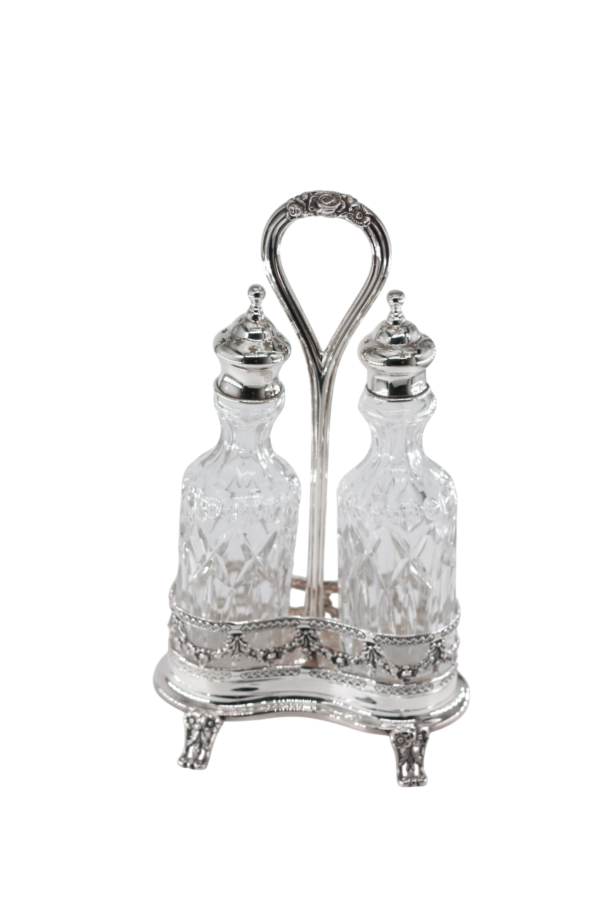 Saleiro e Pimenteiro Banho de Prata Topázio