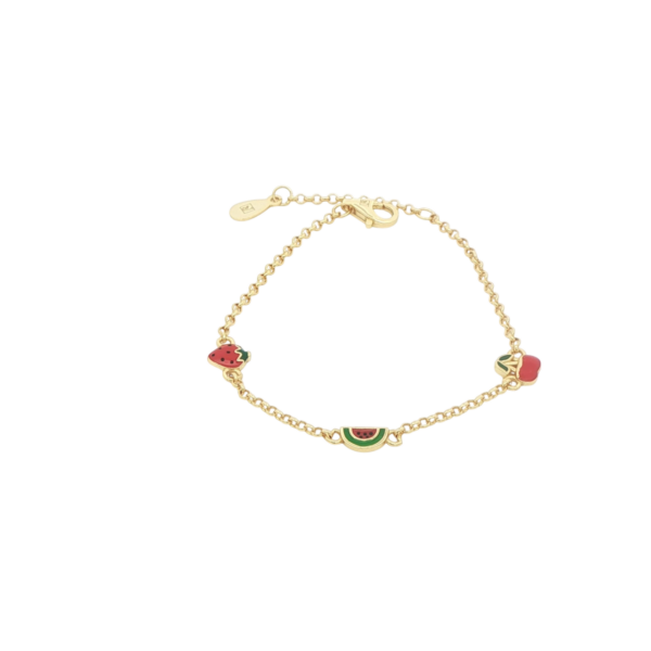 Pulseira Motivos Esmalte Prata 