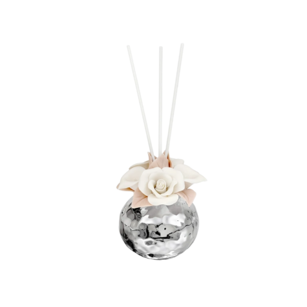 Ambientador Branco e Rosa Pvd Prateado