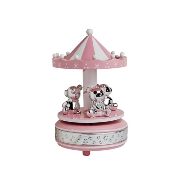 Carrossel Ursinhos Rosa Bilaminado