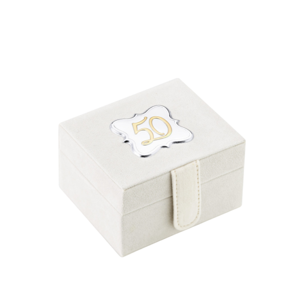 Caixa Alianças 50 Anos PVD Prateado