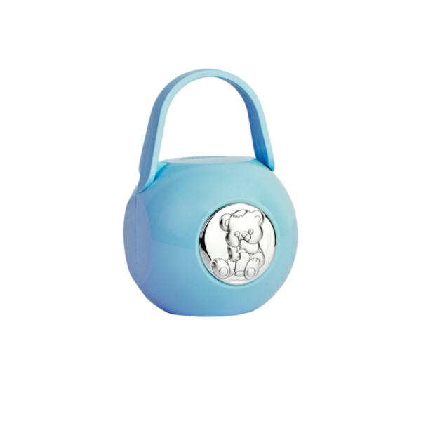 Caixa Porta Chupeta Azul Urso Bilaminado