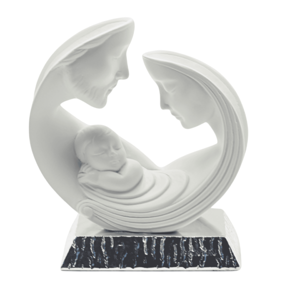 Sagrada Família Branca Prateada PVD