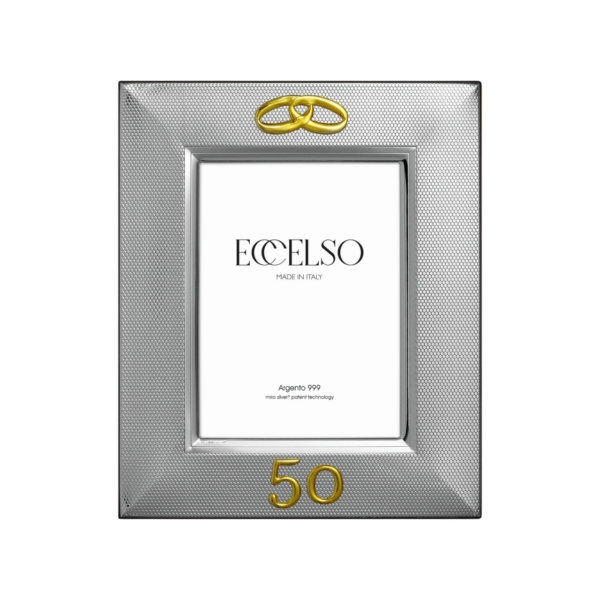 Moldura 50 Anos PVD Prateado