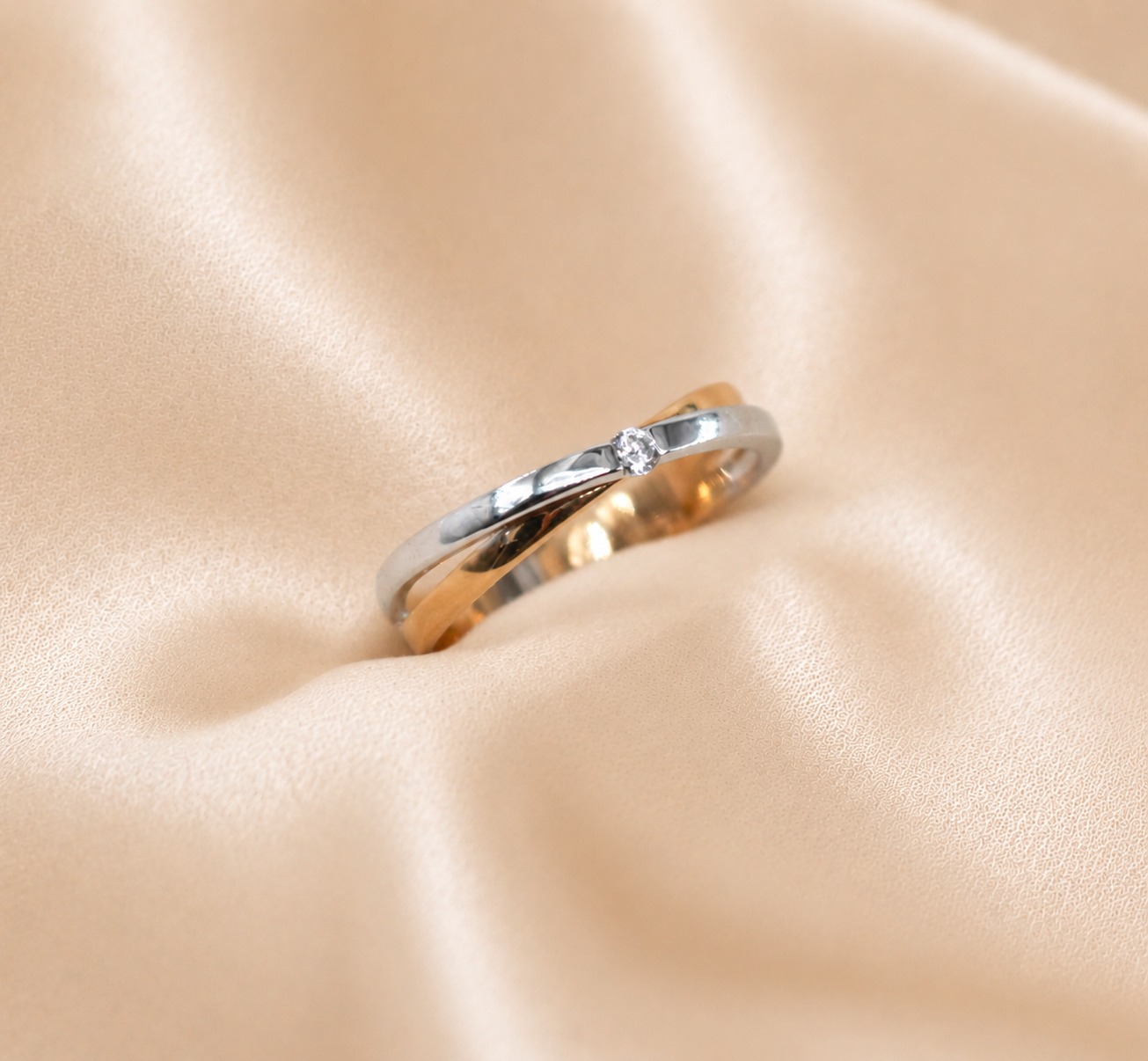 Anel Entrelaçado Ouro 19,2Kt