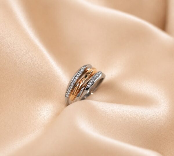 Anel Ouro Bicolor 19,2Kt