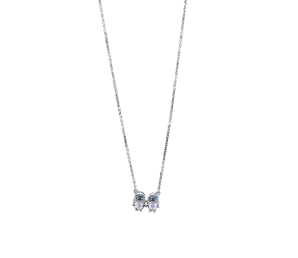 Colar Duas Meninas Prata