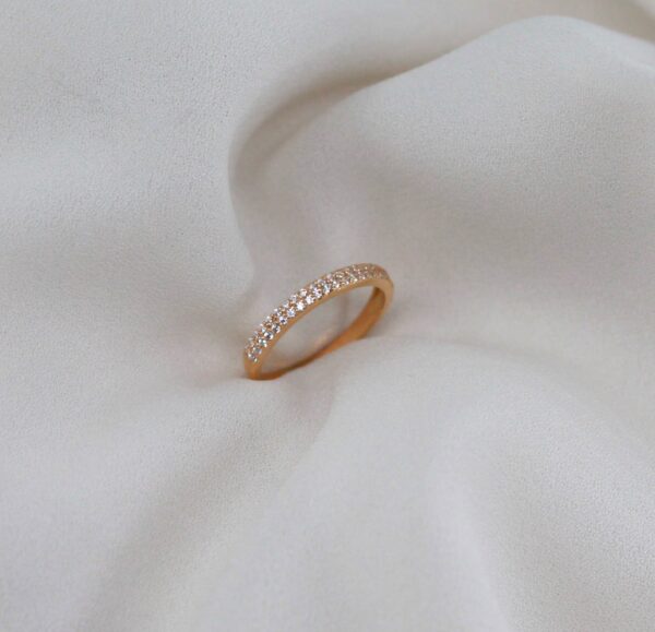 Anel Zircónias Ouro 19,2Kt