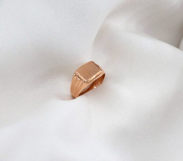 Anel Mesa Retangular Ouro 19.2Kt