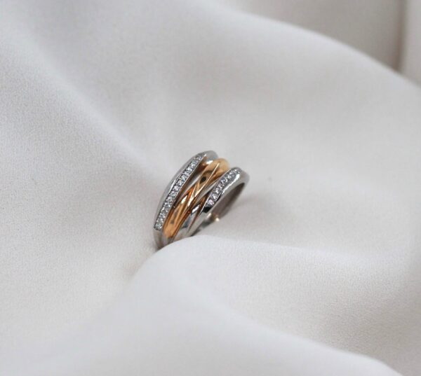 Anel Ouro Bicolor 19,2Kt