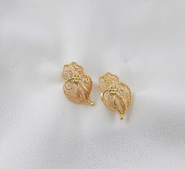 Brincos Coração Viana Filigrana Ouro 19.2Kt