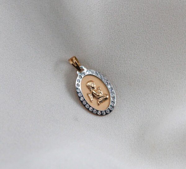 Medalha Anjo Bicolor Ouro 19,2Kt