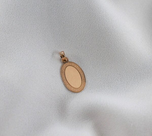 Medalha Oval Satinada Ouro19.2Kt