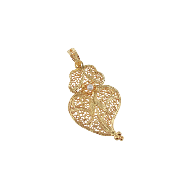 Coração Viana Pérola Prata