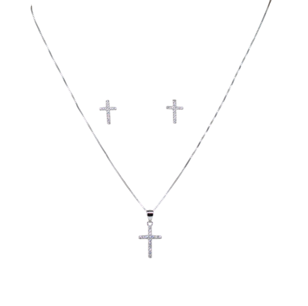 Conjunto Colar e Brincos Prata